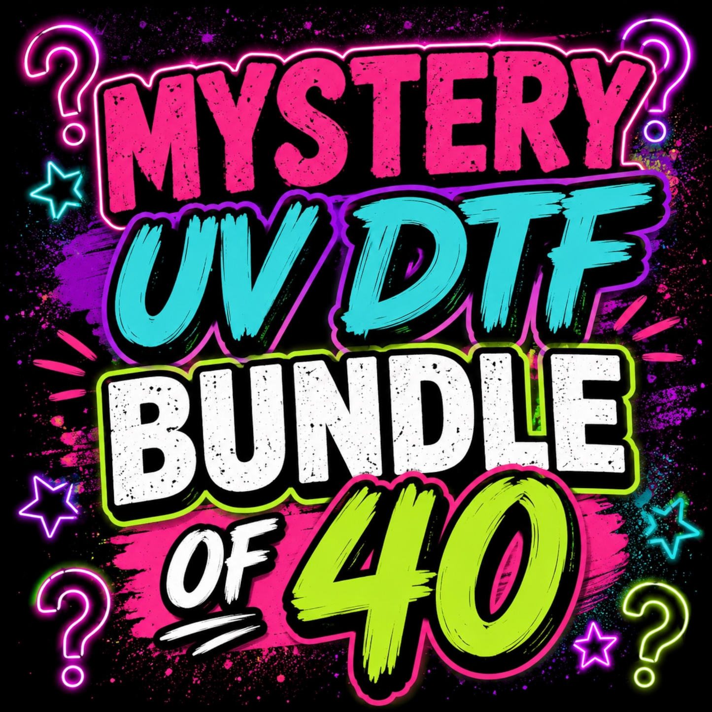 Mystery UV DTF Bundle of 40