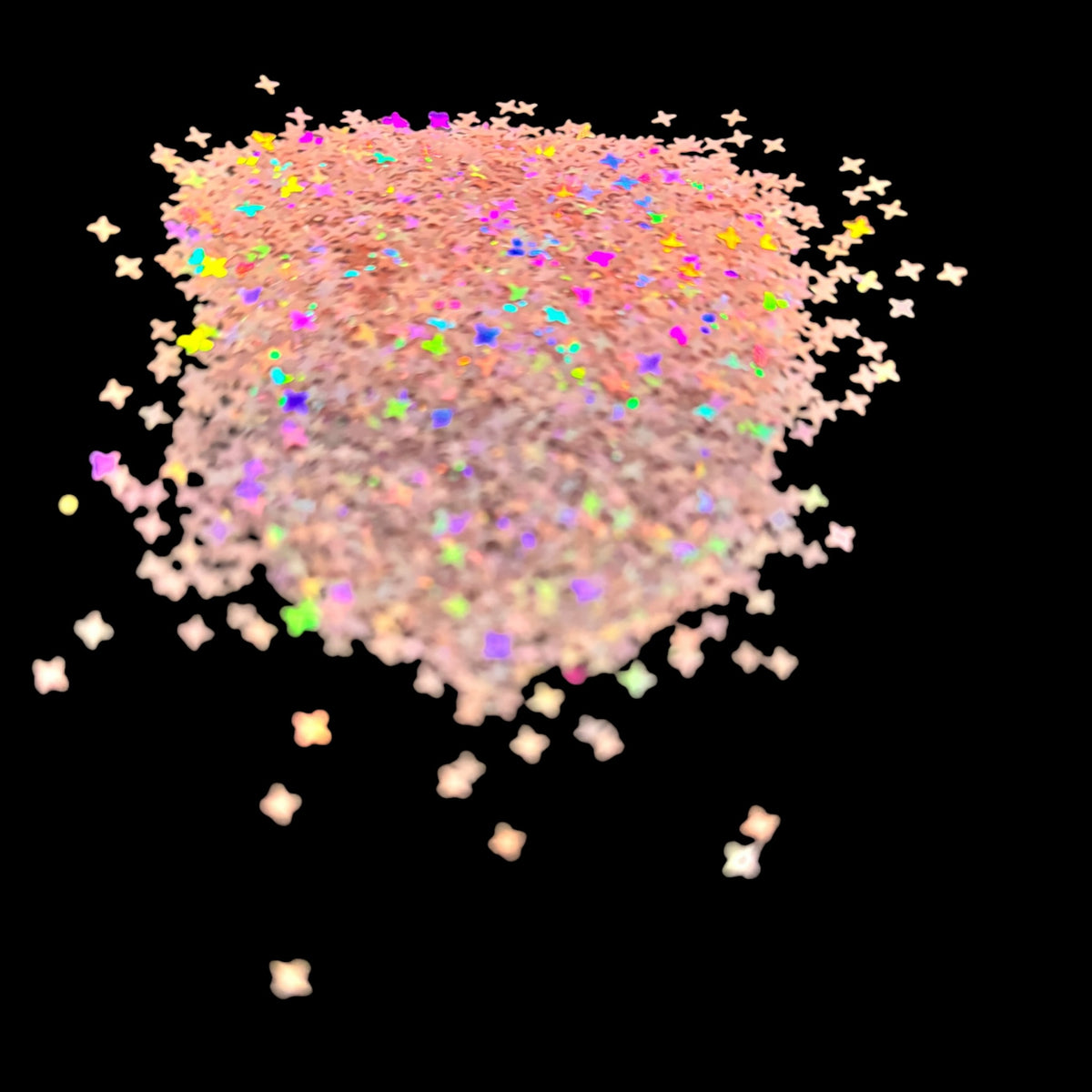 Micro Mini Pink Stars Glitter Shapes