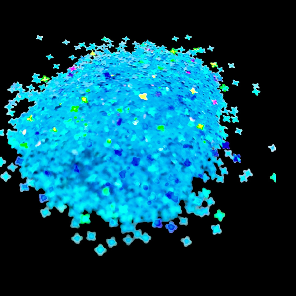 Micro Mini Blue Stars Glitter Shapes