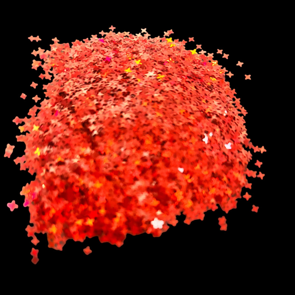 Micro Mini Red Stars Glitter Shapes