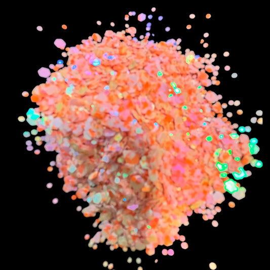 Peach Mirage Matte Chunky Glitter