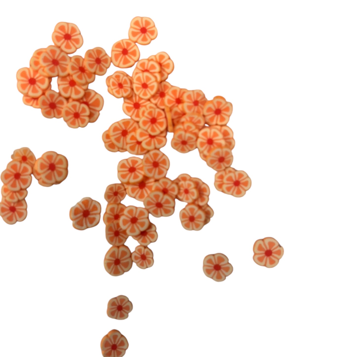 Orange Flowers Clay Pieces