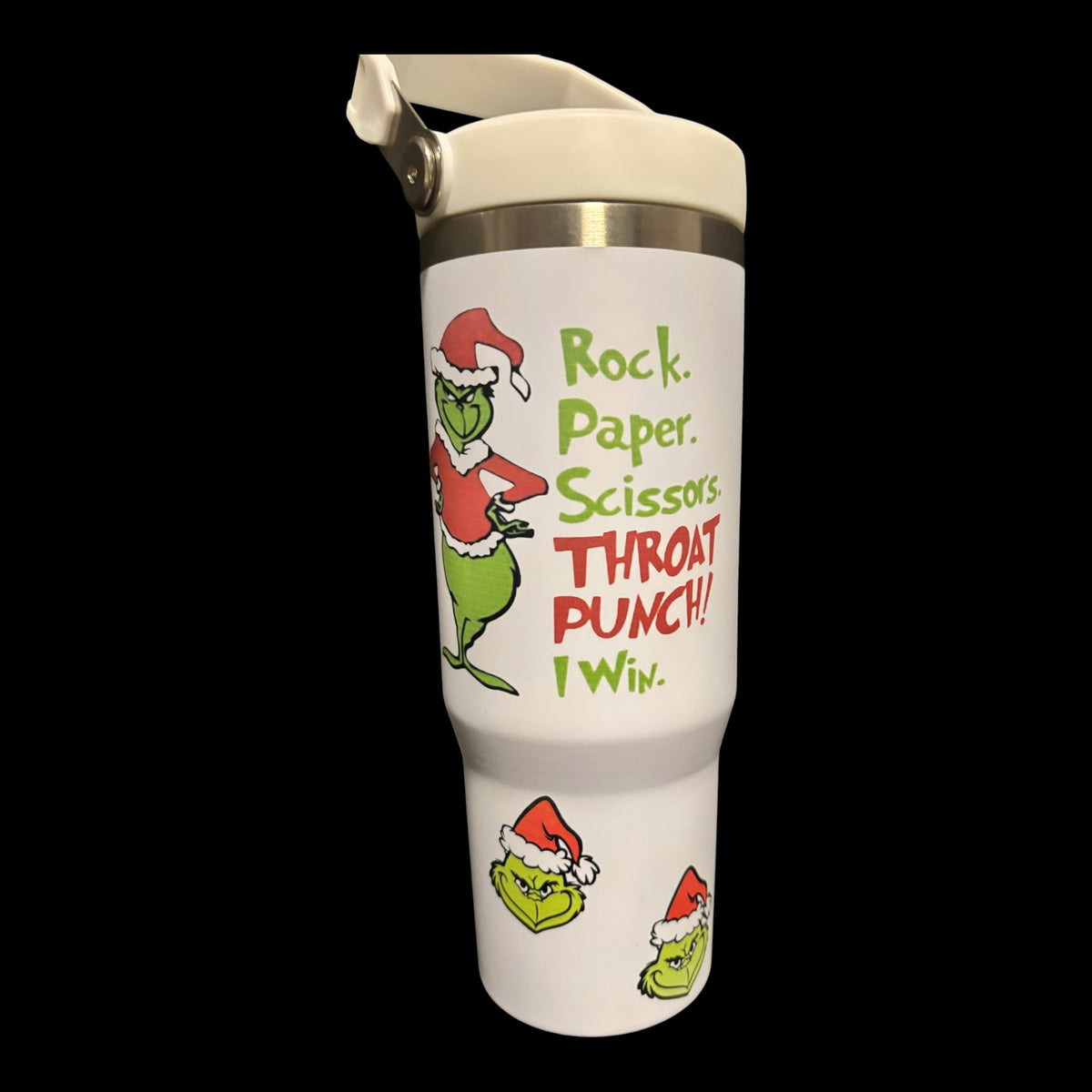 30oz Stainless Steel with Heat-pressed Design