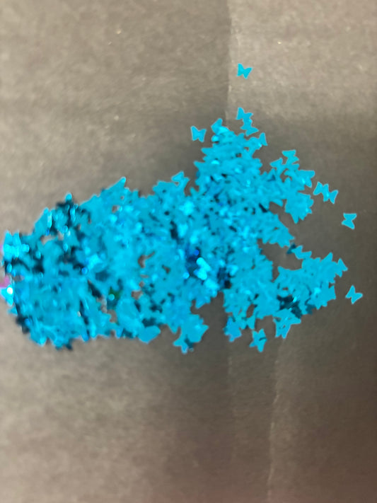 Iridescent Blue Mini Butterflies