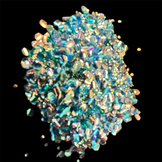 Teal Treasure Bubble 3D Glitter