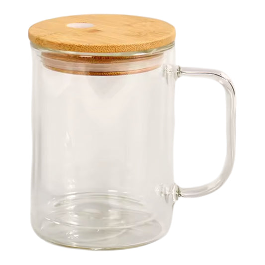 17oz  Glass Coffee Snowglobe Cup